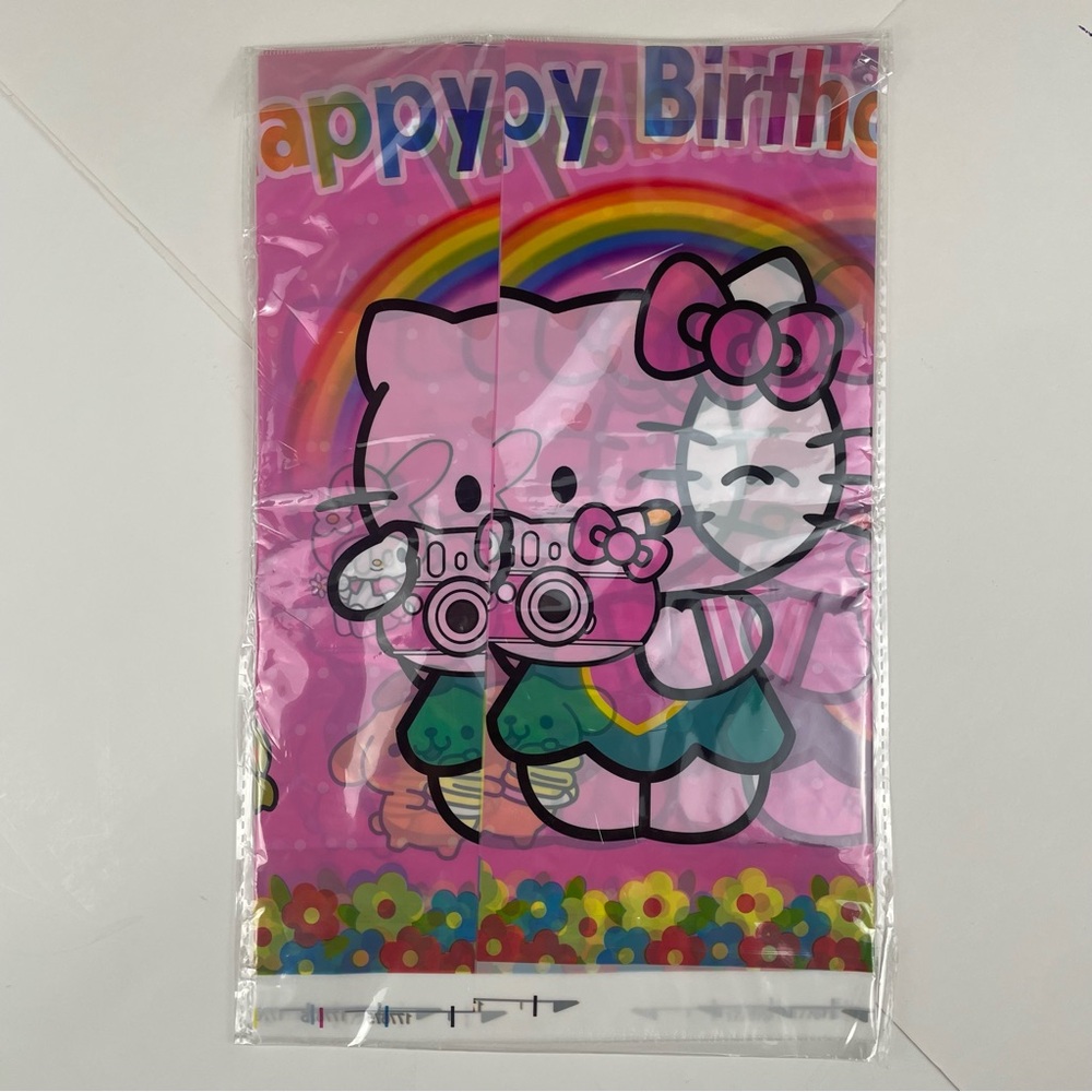 Hello Kitty Birthday Party Decor Set 51pcs Pink Banner Balloons Tablecloth - Picture 5 of 12